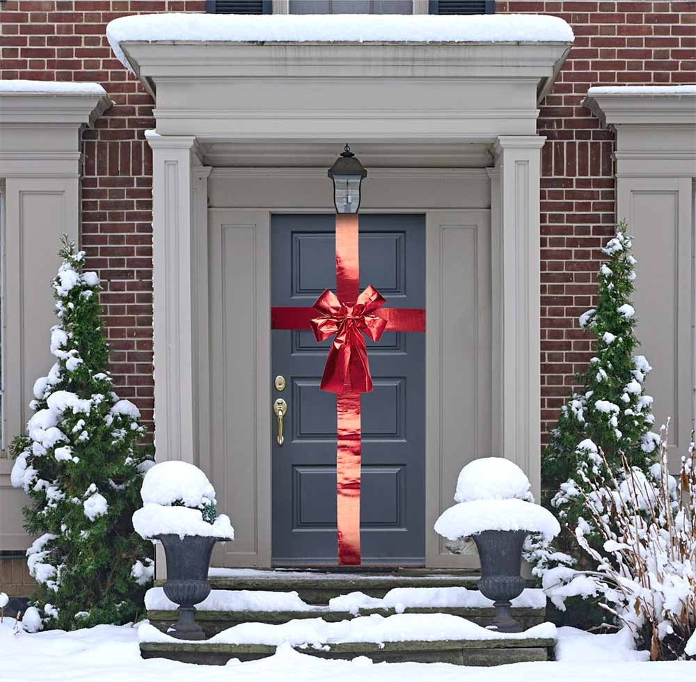 NOEUD POUR PORTE 33X42CM ROUGE (2)