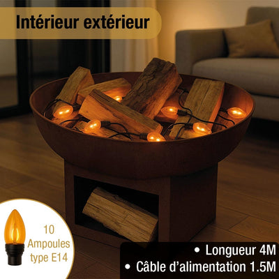 GUIRLANDE ELECTRIQUE LED 10 AMPOULES FLAMME (1)