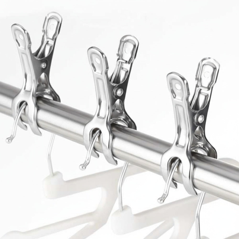 LOT DE 12 PINCES A LINGE INOX 8,5xØ1,9CM (4)