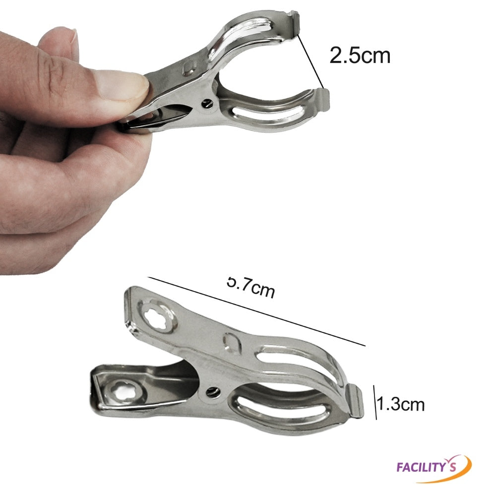 LOT DE 12 PINCES A LINGE INOX 8,5xØ1,9CM (3)