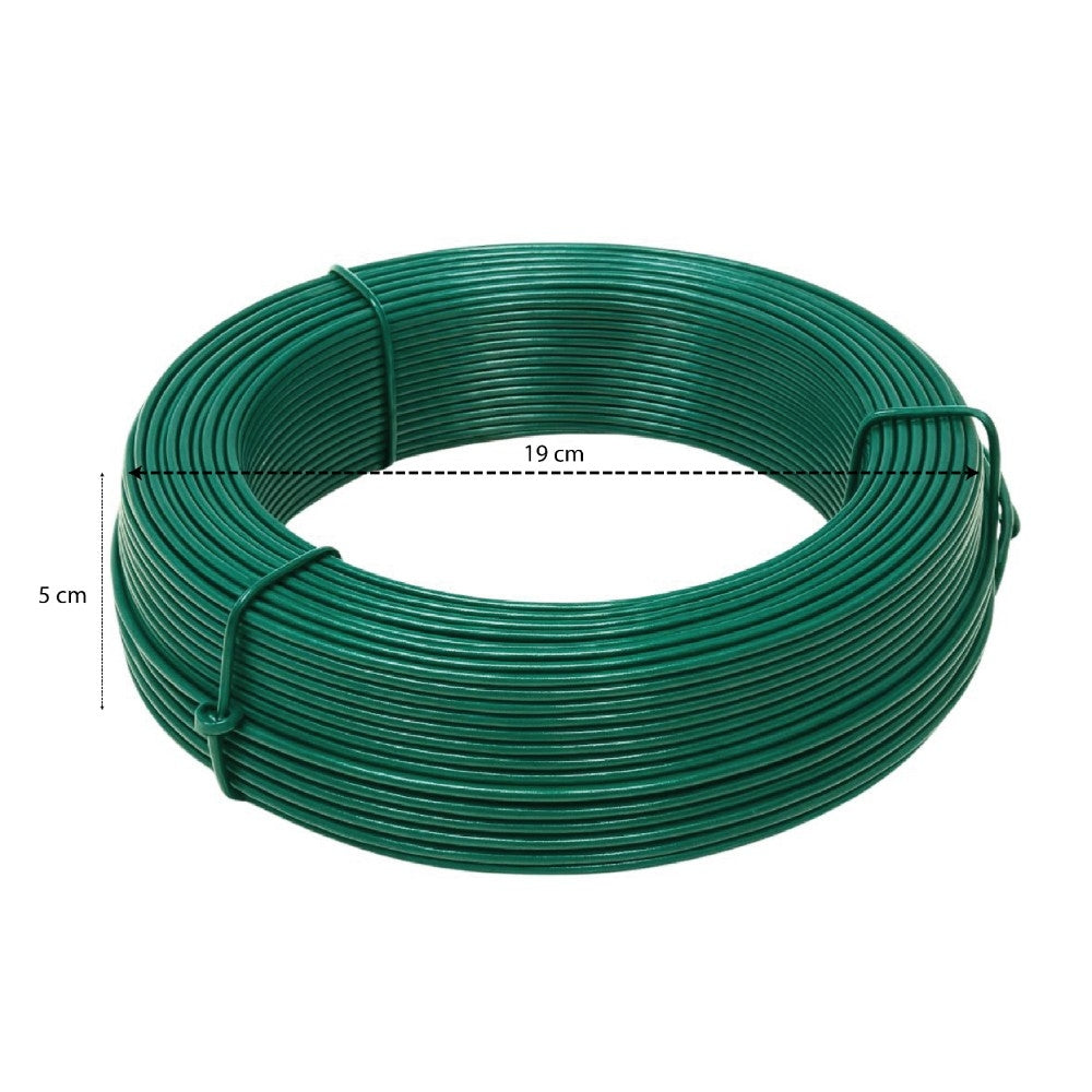 FIL DE TENSION EN ACIER PLASTIFIE VERT Ø2,7MMx100M (3)