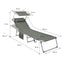 CHAISE LONGUE PLIANTE AVEC PARE-SOLEIL APPUIE-TETE GRIS SUNFOLD PLUS (2)
