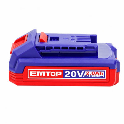 Chap 17454.jpg & BATTERIE LITHIUM ION 2,0AH EMTOP 20V NUE