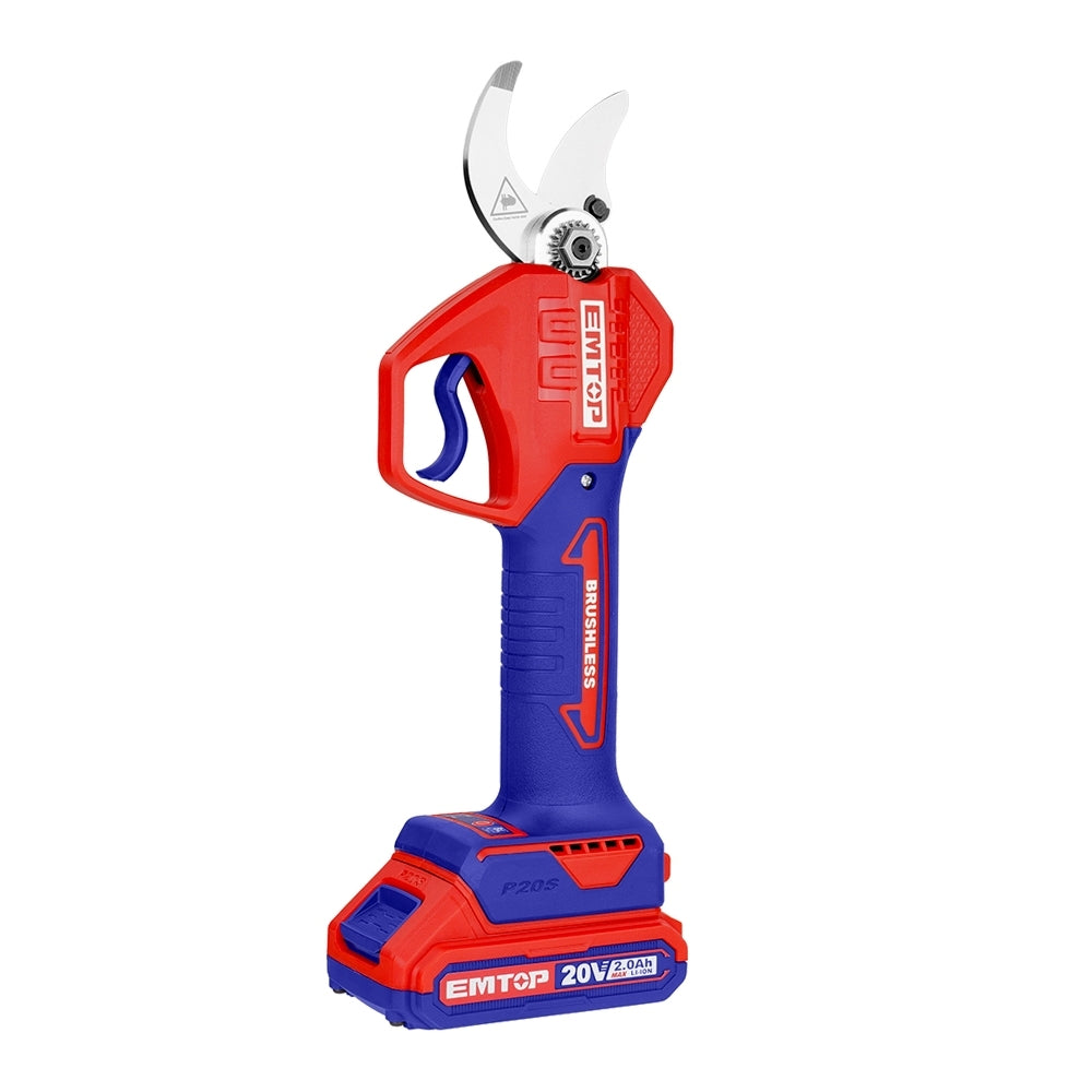 COFFRET SECATEUR A BATTERIE 20V EMTOP 1 CHARGEUR 1 BATTERIE 2,0AH (1)