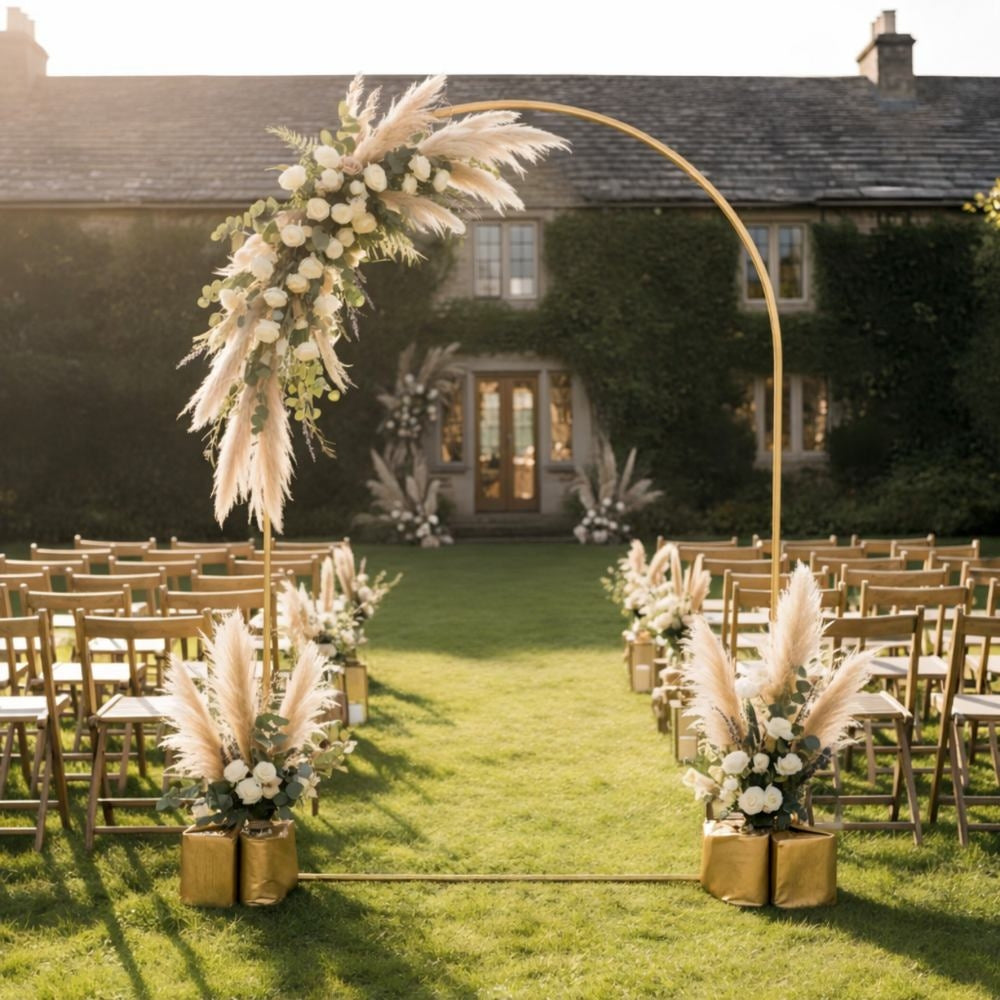 ARCHE DE MARIAGE 220x120 CM METAL OR (5)