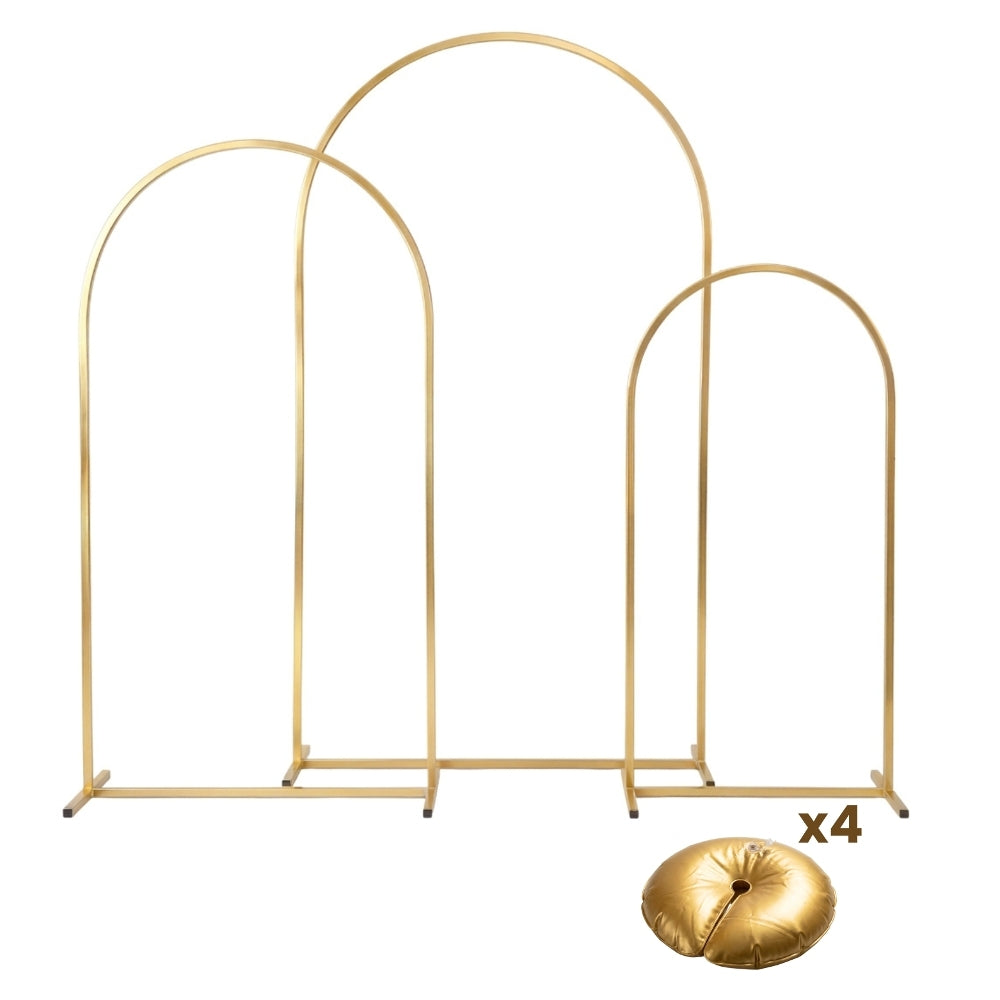 ARCHES DE MARIAGE METAL OR  HAUTEURS 220 180 140 CM X3 (4)