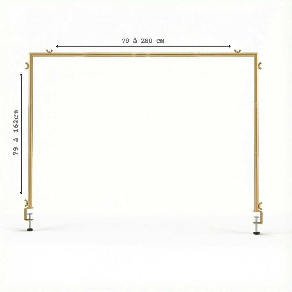 ARCHE DE TABLE EXTENSIBLE METAL OR L79 A 280CM H79 A 162CM (3)