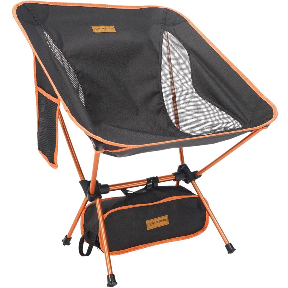 CHAISE DE CAMPING PLIANTE ALTERRA EN ALUMINIUM ET OXFORD 600D ORANGE