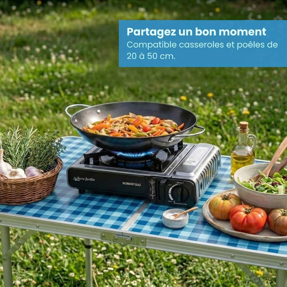 RECHAUD A GAZ DE CAMPING 1  FEU AVEC VALISETTE NOMADGAZ (4)