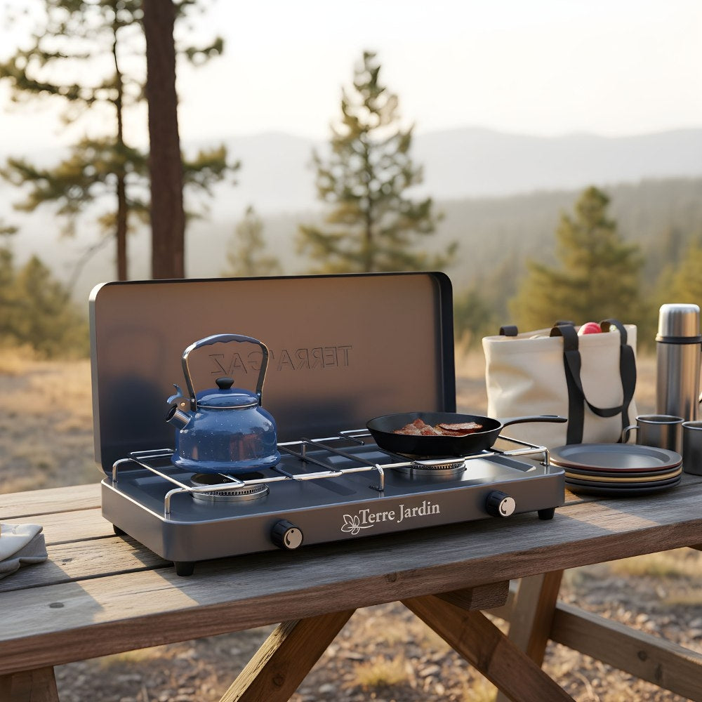 RECHAUD DE CAMPING GAZINIERE 2 FEUX TERRAGAZ (8)