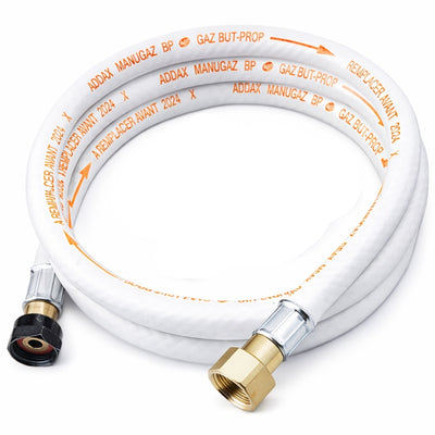KIT DÉTENDEUR BUTANE 28 MB ET FLEXIBLE DE GAZ 1,5M G1/2 M20×1,5 ET CLE MULTIFONCTION BOUTEILLE 13 KG (1)