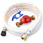 KIT DÉTENDEUR PROPANE 37MB ET FLEXIBLE GAZ 1,5M G1/2 M20×1,5 ET CLÉ MULTIFONCTION BOUTEILLE 13 KG
