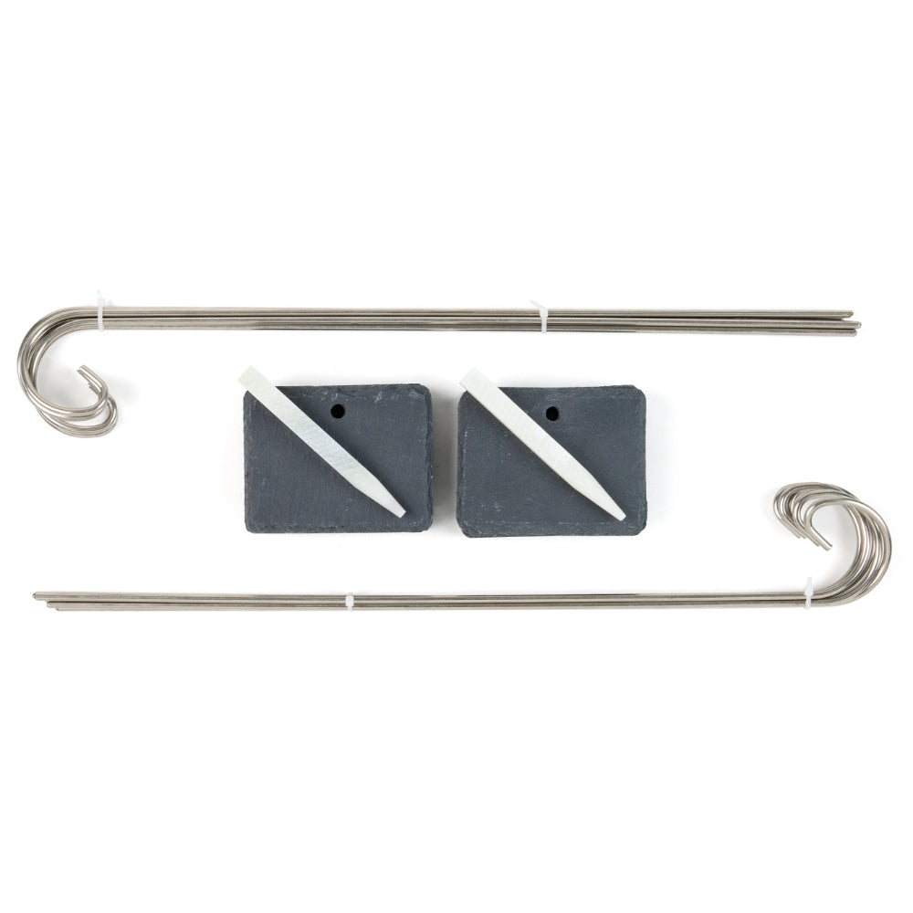 KIT ÉTIQUETTES DE JARDIN EN ARDOISE NATURELLE RECTANGULAIRE 90x70x5 MM 22 PIÈCES