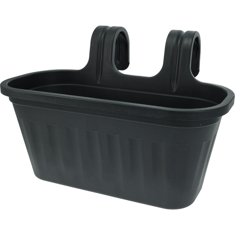 BALCONNIERE ANTHRACITE 38 CM POT DE FLEURS SUSPENDU CLÔTURE ET BALCON