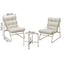 SALON DE JARDIN 3 PIECES 2 CHAISES RELAX ET TABLE ACIER COULEUR CREME (4)