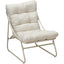 SALON DE JARDIN 3 PIECES 2 CHAISES RELAX ET TABLE ACIER COULEUR CREME (3)