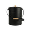 SEAU A CENDRES AVEC COUVERCLE EN ACIER 4 PIECES 15L METAL BOIS NOIR (3)