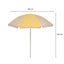 PARASOL DE PLAGE POOLSIDE Ø 160 cm POLYESTER JAUNE ET BEIGE (2)