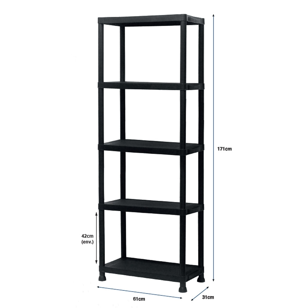 ETAGERE PLASTIQUE MULTI-NIVEAUX EN PLASTIQUE NOIR (6)