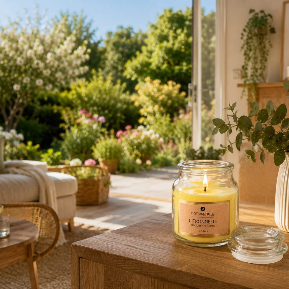 BOUGIE PARFUMEE CITRONNELLE EN VERRE (2)