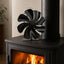 VENTILATEUR POÊLE À BOIS 8 PALES AVEC THERMOMÈTRE Ø 16 X H 17 cm