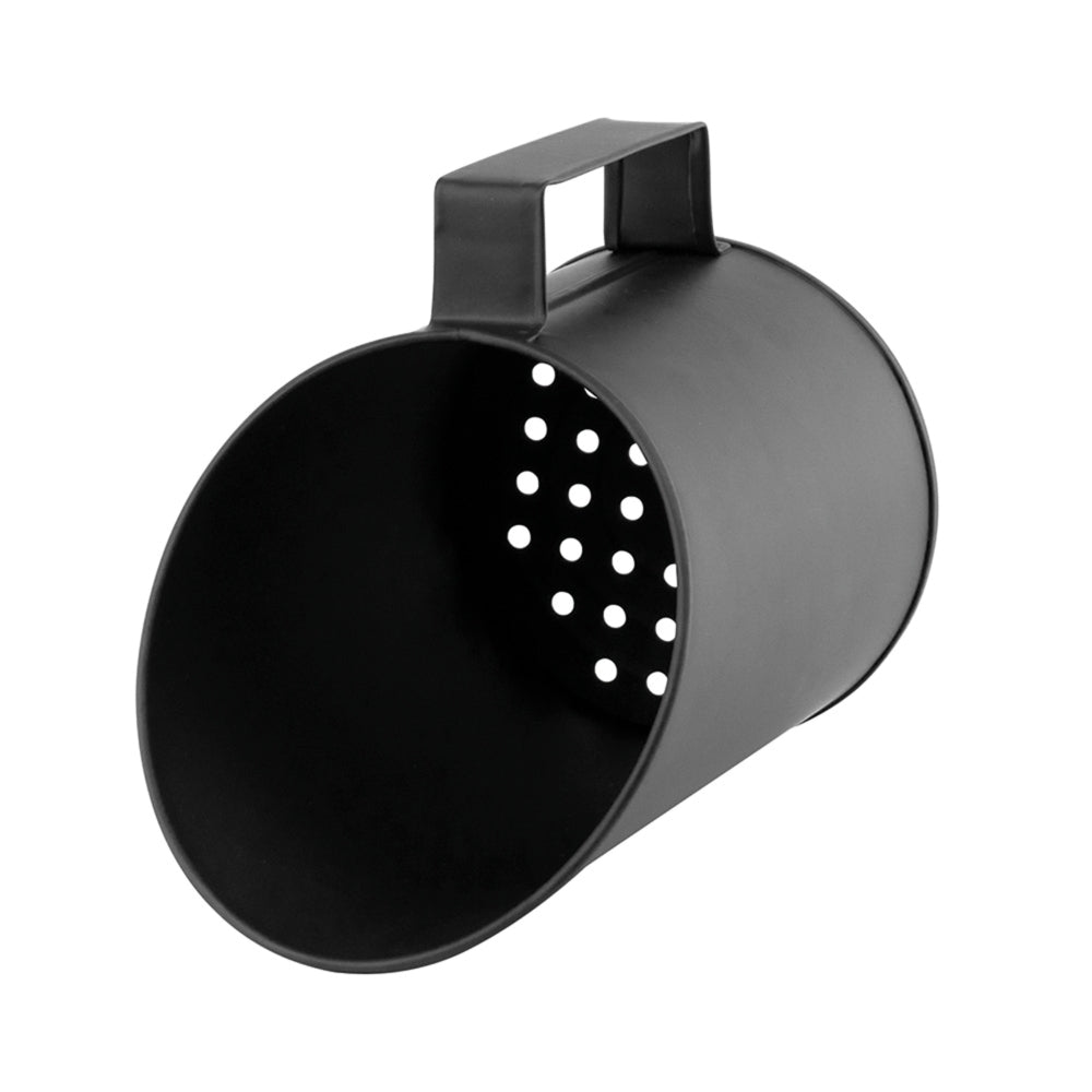 RESERVOIR A GRANULES ACIER NOIR  Ø37x48CM, 51L AVEC PELLE (2)