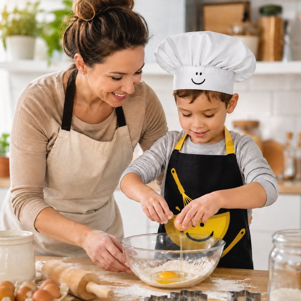 ENSEMBLE TABLIER ET TOQUE ENFANT