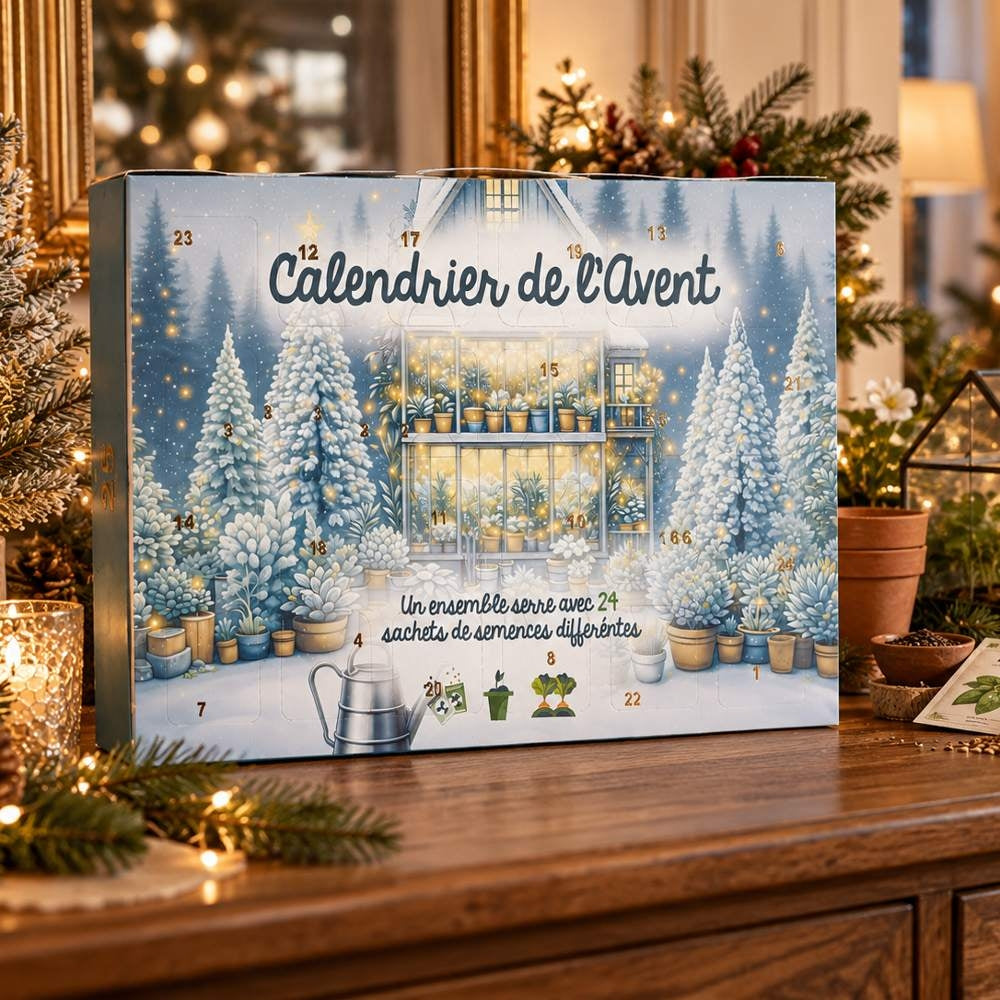 CALENDRIER DE L AVENT 24 GRAINES ET SERRE A SEMIS (3)