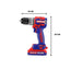 COFFRET PERCEUSE VISSEUSE A PERCUSSION COMPACTE BRUSHLESS 60NM 20V 2 BATTERIES 2AH CHARGEUR (3)