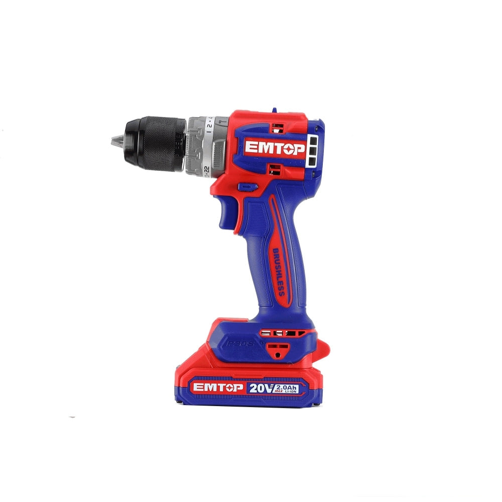 COFFRET PERCEUSE VISSEUSE A PERCUSSION COMPACTE BRUSHLESS 60NM 20V 2 BATTERIES 2AH CHARGEUR (2)