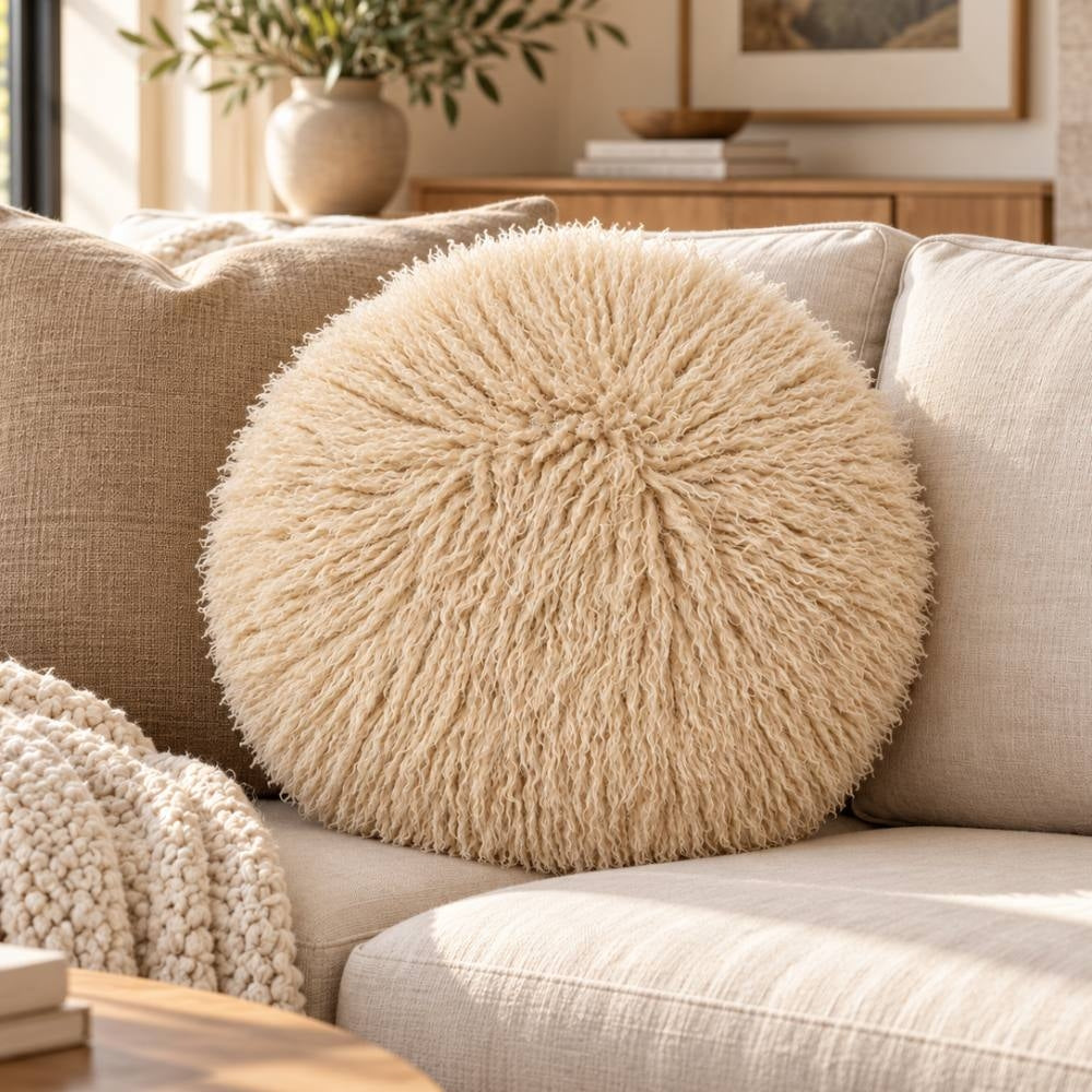 COUSSIN ROND COSYLIFE BEIGE