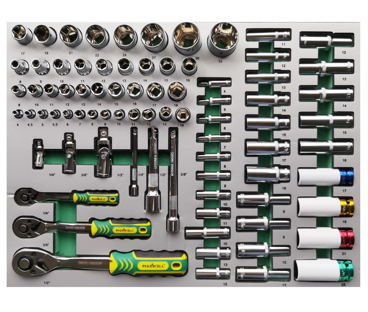 SERVANTE D’OUTILS SPÉCIALE VOITURE – PHIXWELL PRO XXL 319 Outils