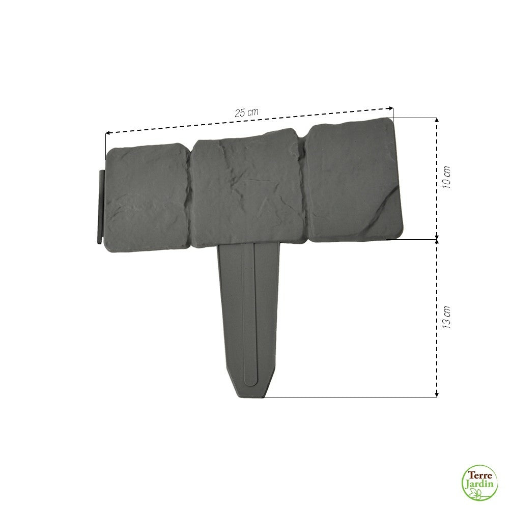 Bordures de jardin imitation pierre , Lot de 80 (1)