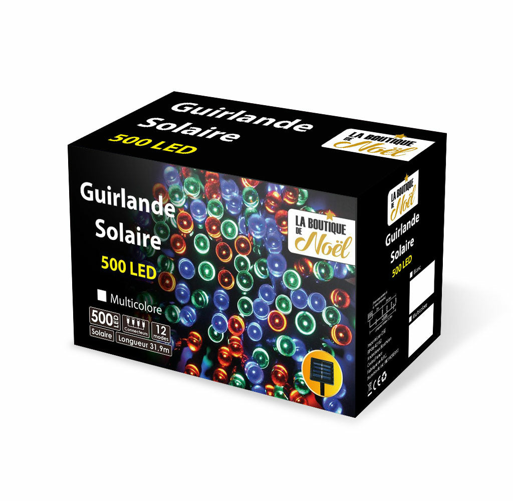 GUIRLANDE SOLAIRE 500 LED MULTICOLORE