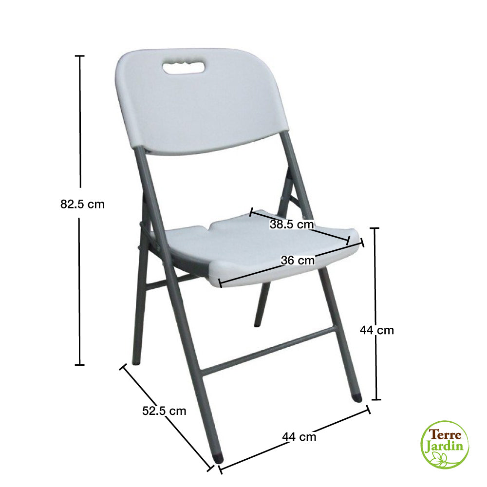 CHAISE DE JARDIN PLIABLE BLANC (1)