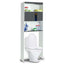 MEUBLE ÉTAGÈRE WC 2 PORTES GRIS