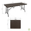 Lot table pliante 8 personnes "effet bois" + 2 bancs 4 pers (3)