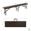 Lot table pliante 8 personnes "effet bois" + 2 bancs 4 pers (4)