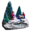 VILLAGE DE NOËL SCÈNE AVEC SAPINS À PILES (2)