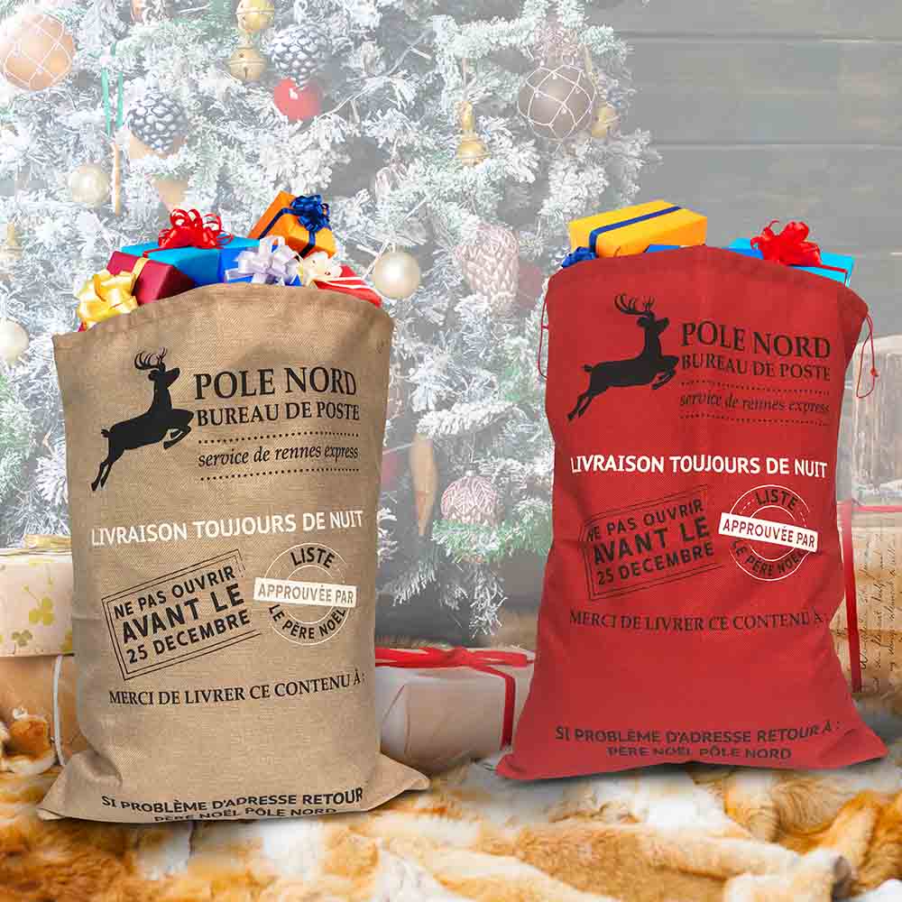 HOTTE DU PÈRE NOËL, Lot de 4 (4)