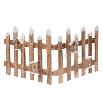 BARRIÈRE BOIS ENNEIGÉE LED À PILES