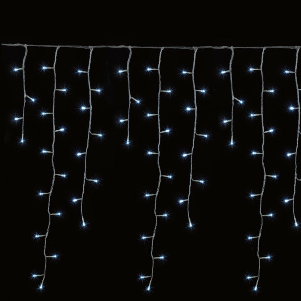 GUIRLANDE STALACTITES SOLAIRE 4M BLANC FROID & GUIRLANDE STALACTITES SOLAIRE 10M BLANC FROID