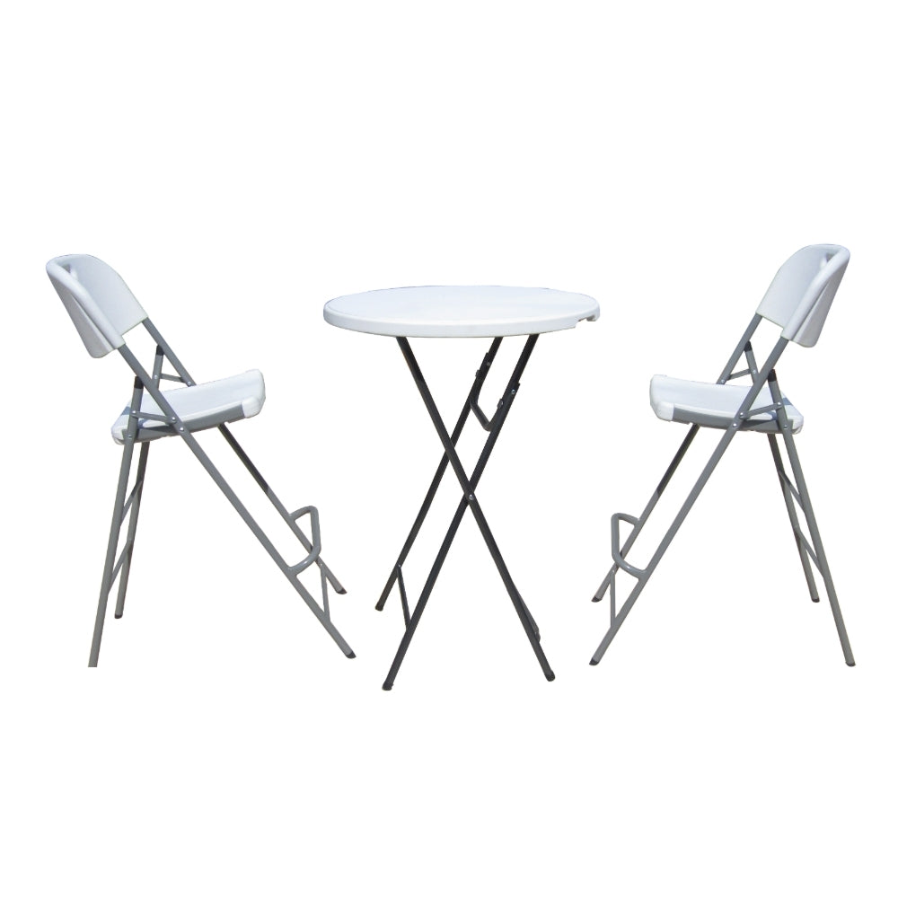 CHAISE HAUTE PLIANTE 45 X 79 X 121 CM BLANCHE (2)