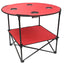 TABLE PIQUE-NIQUE PLIANTE AVEC ÉTAGÈRE (1) & TABLE PIQUE-NIQUE PLIANTE AVEC ÉTAGÈRE ROUGE