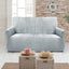 HOUSSE CHENILLE EXTENSIBLE GRIS (4) & HOUSSE CANAPÉ 2 PLACES CHENILLE EXTENSIBLE