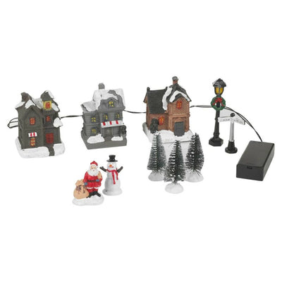 SET 10 PCS POUR VILLAGE DE NOËL