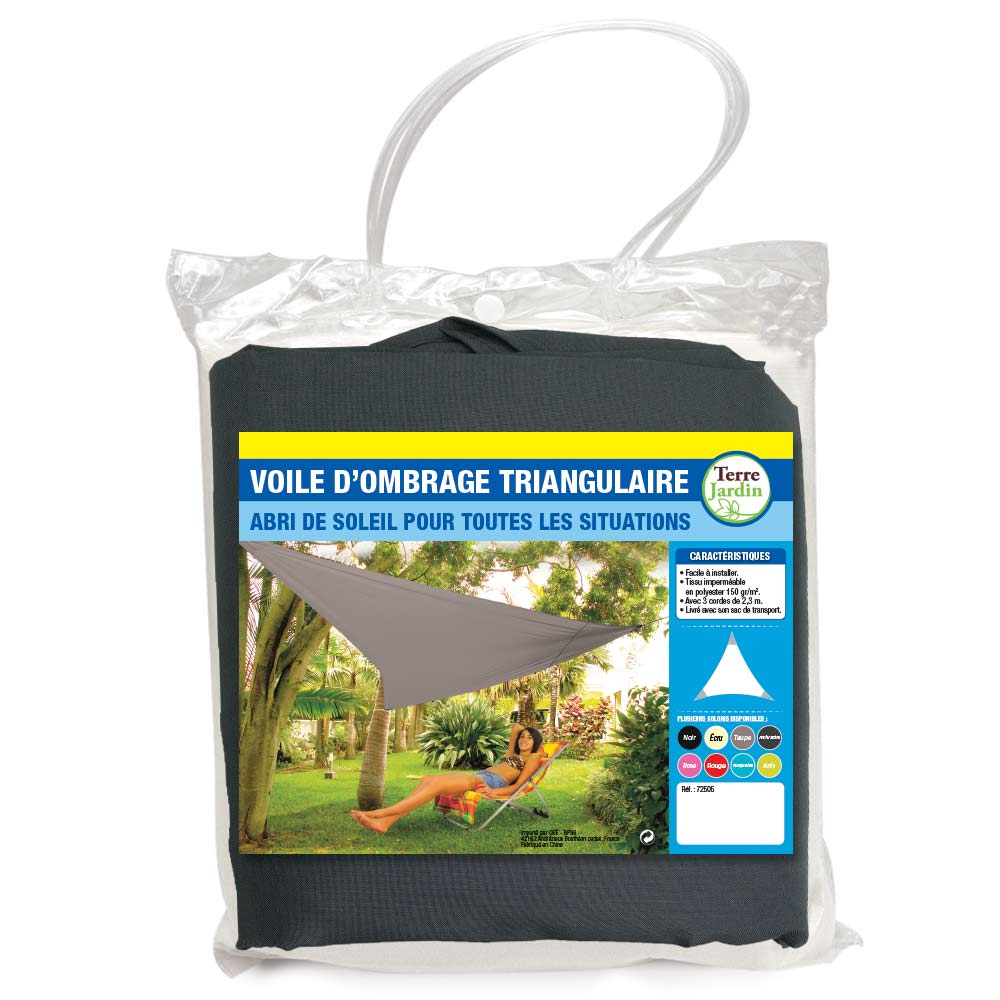 VOILE D'OMBRAGE (19) & VOILE D'OMBRAGE 3.6 X 3.6 X 3.6 M ANTHRACITE