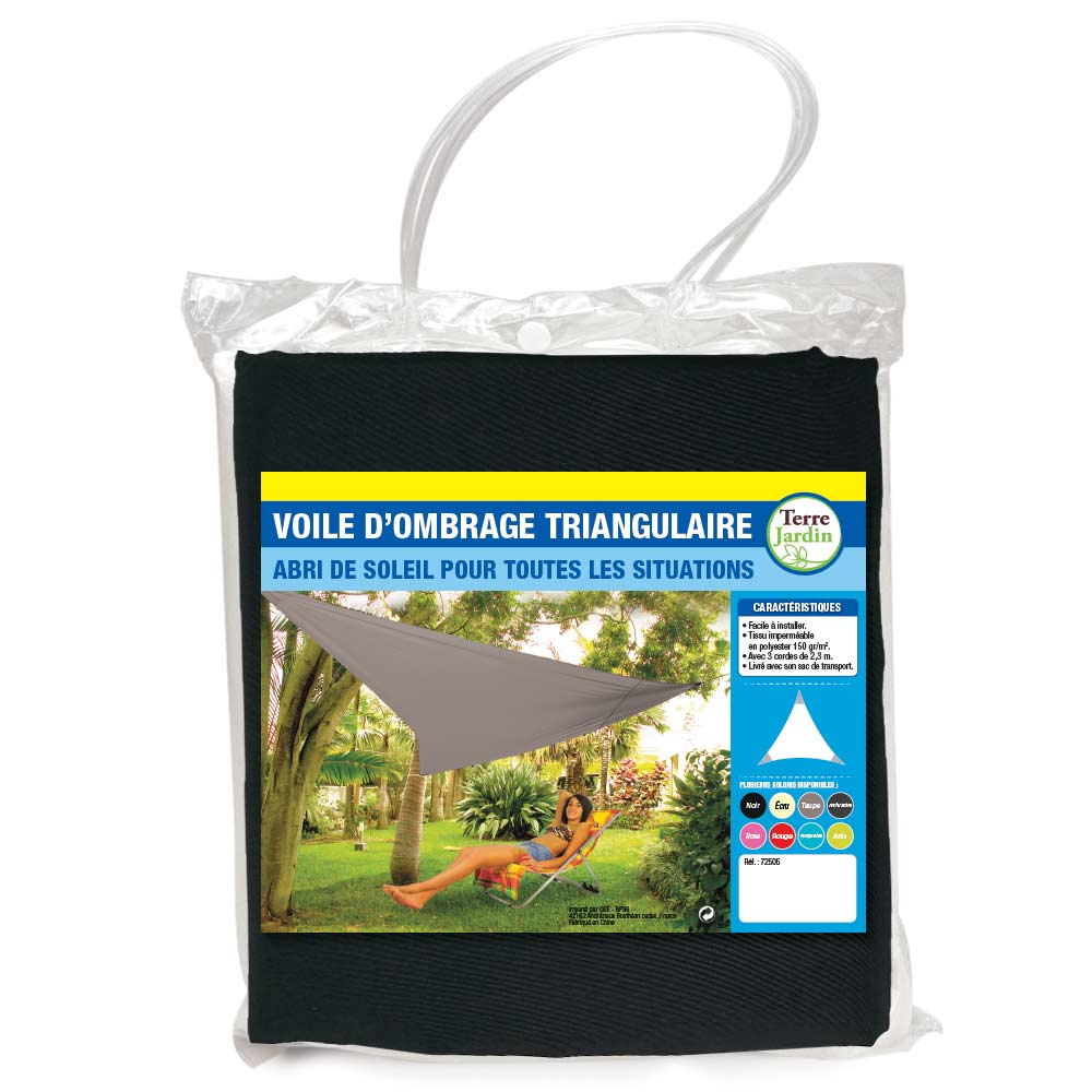 VOILE D'OMBRAGE (13) & VOILE D'OMBRAGE 3,6 X 3,6 X 3,6 M NOIR & VOILE D'OMBRAGE 5 X 5 X 5 M NOIR