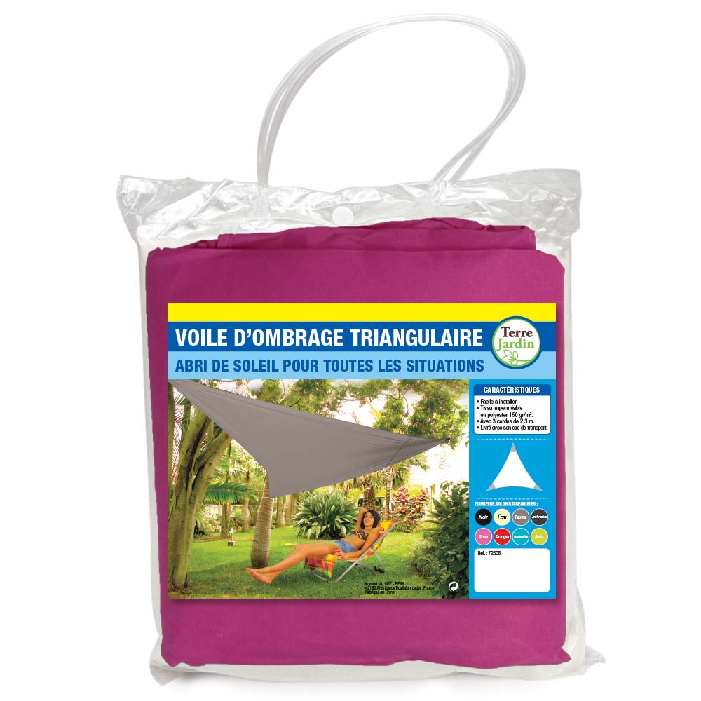 VOILE D'OMBRAGE (18) & VOILE D'OMBRAGE 3.6 X 3.6 X 3.6 M ROSE & VOILE D'OMBRAGE 5 X 5 X 5 M ROSE