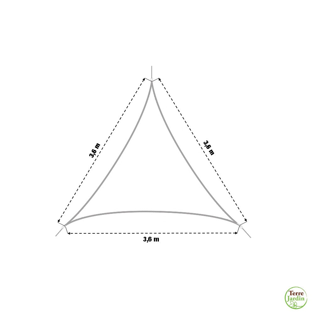 VOILE D'OMBRAGE (20) & VOILE D'OMBRAGE 3.6 X 3.6 X 3.6 M ANIS (2)